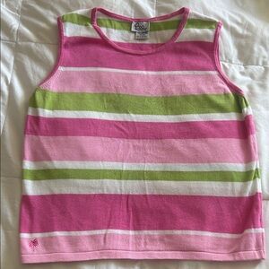 Pink Lily Vibrant Striped Sleeveless Sweater
